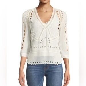 IRO Polita eyelet top